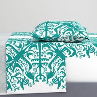 hawaiian quilt - teal