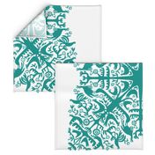 hawaiian quilt - teal