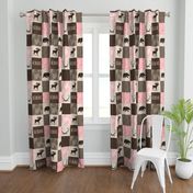 Be Brave Patchwork- Pink and Brown