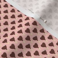 (micro scale) heart shaped ice-cream - pink with pink dots