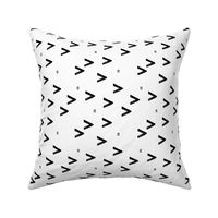 Watercolor arrows and aztec abstract pattern monochrome black and white