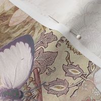 Cream Mauve BUTTERFLY medium