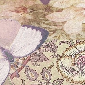 Cream Mauve BUTTERFLY large