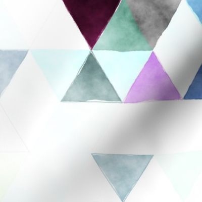 Purple, Pink, Aqua, White Triangles