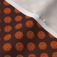 Half Inch Basketball Balls on Brown