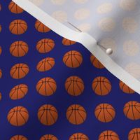 Half Inch Basketball Balls on Midnight Blue