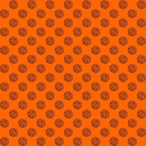 Half Inch Basketball Balls on Orange