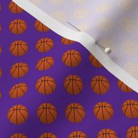 Half Inch Basketball Balls on Purple
