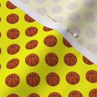 Half Inch Basketball Balls on Yellow