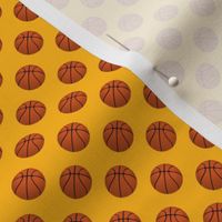 Half Inch Basketball Balls on Yellow Gold