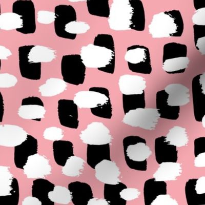 Modern brush spots mix abstract Scandinavian style trend pattern pink 