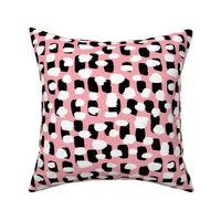 Modern brush spots mix abstract Scandinavian style trend pattern pink 