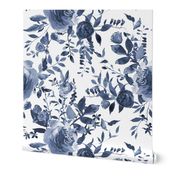 18" blue and white florals