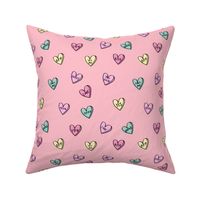 valentines candy hearts cute valentines day fabric love pink