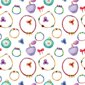 Jewelry female style seamless pattern