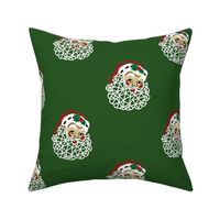 Christmas Geometric Santa in Green