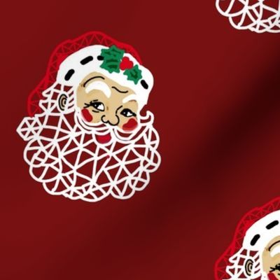 Christmas Geometric Santa in Red