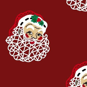 Christmas Geometric Santa in Red