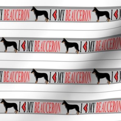 Collar fabric "I <3 my Beauceron"
