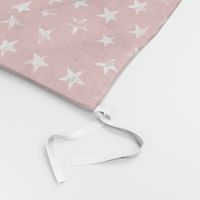 Distressed White Stars on Red (Grunge Vintage 4th of July American Flag Stars)