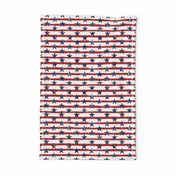 Distressed Navy Stars on Red Stripes (Grunge Painted Vintage Distressed 4th of July American Flag Stripes)