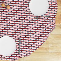 Distressed Navy Stars on Red Stripes (Grunge Painted Vintage Distressed 4th of July American Flag Stripes)