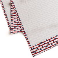 Distressed Navy Stars on Red Stripes (Grunge Painted Vintage Distressed 4th of July American Flag Stripes)