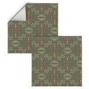 Hygge home fires on dark khaki by Su_G