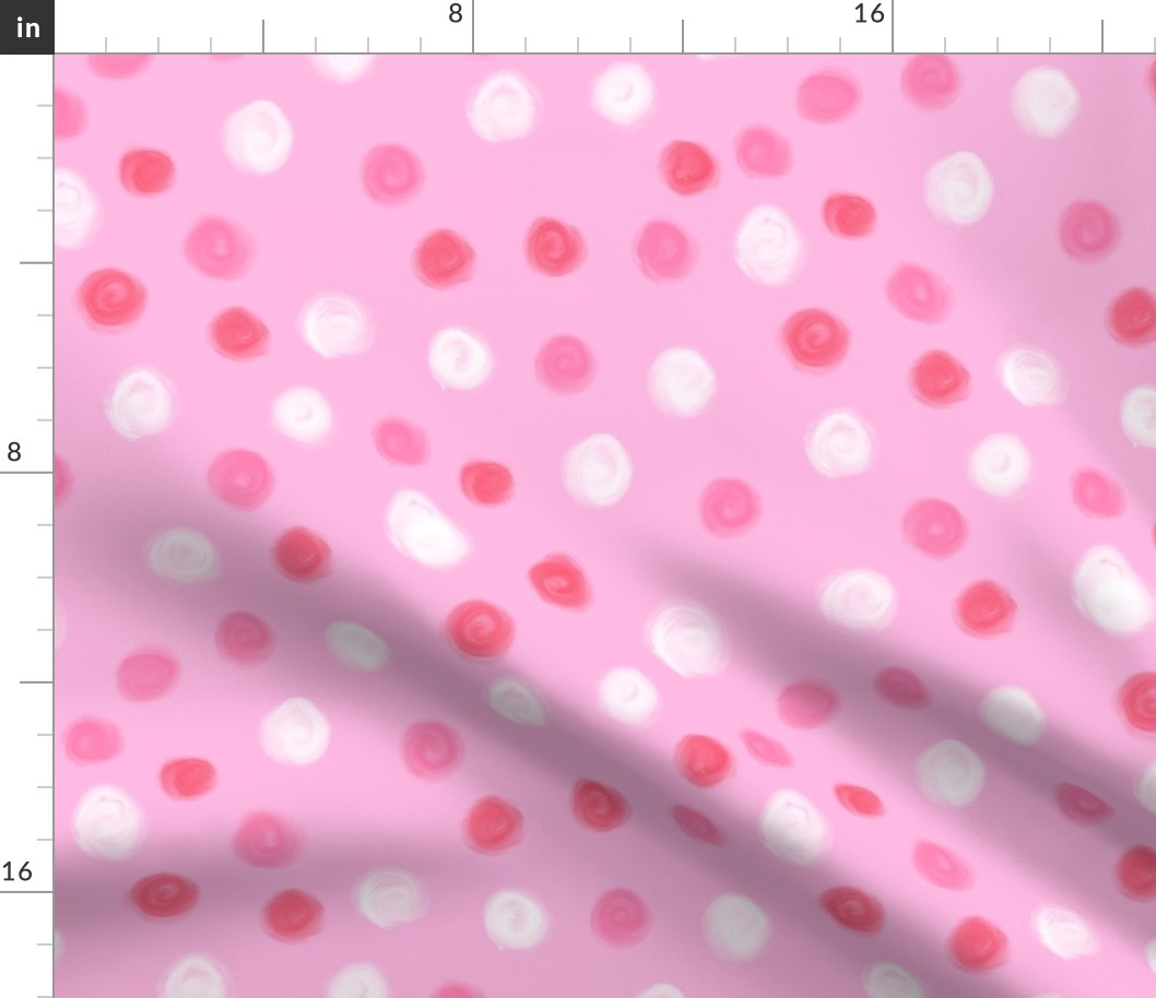 valentines dots polka dot fabric valentines day pink