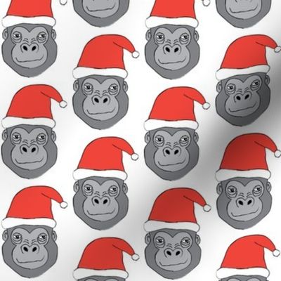 gorillas with santa hats