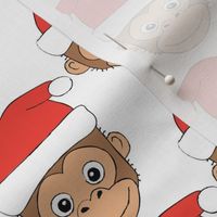 monkeys-with-santa-hats