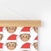 monkeys-with-santa-hats