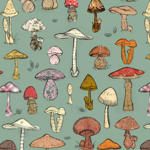 Shroom Pattern (Green)