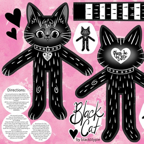 Black Cat BFF - a cut and sew doll