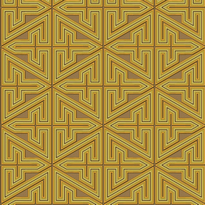 Greek style labryinth in ochre