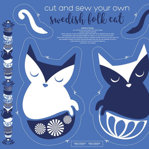 Cut and sew your own swedish folk cat