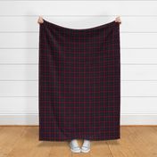 Navy Blue & Burgundy Plaid