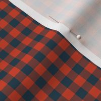 5/16" wool parka gingham - red and navy