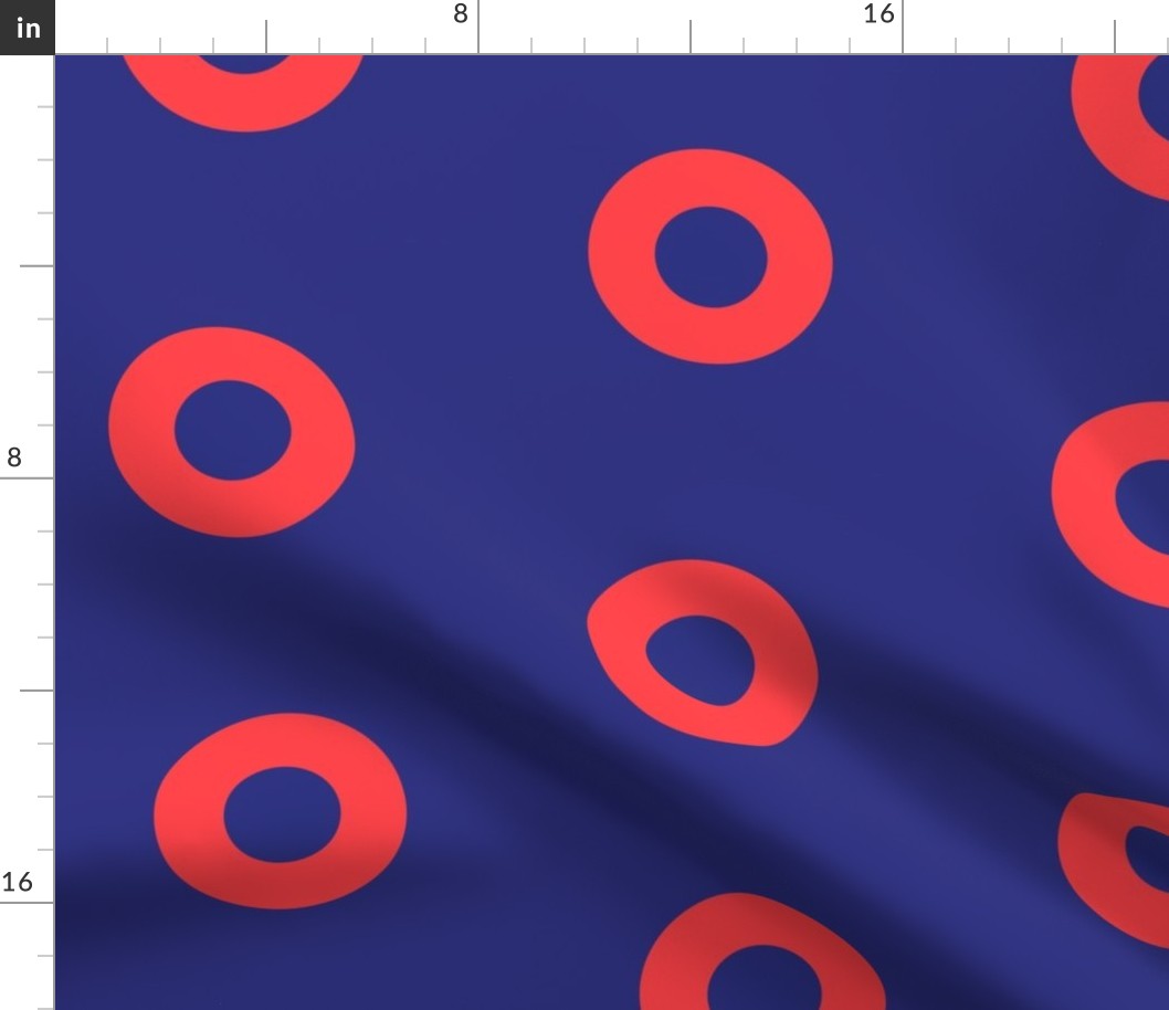 Phish Donut circle Correct Size red blue 