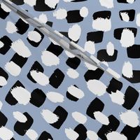 Modern brush spots mix abstract Scandinavian style trend pattern blue 