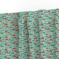 TINY vintage christmas cars holiday xmas christmas fabric tree on car