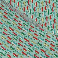 TINY vintage christmas cars holiday xmas christmas fabric tree on car