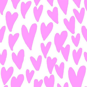 valentines hearts fabric valentines day love bright purple