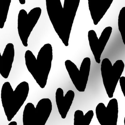 valentines hearts fabric valentines day love black and white