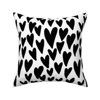 valentines hearts fabric valentines day love black and white