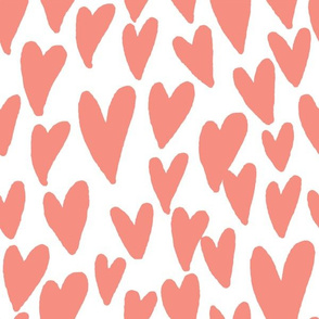 valentines hearts fabric valentines day love peach