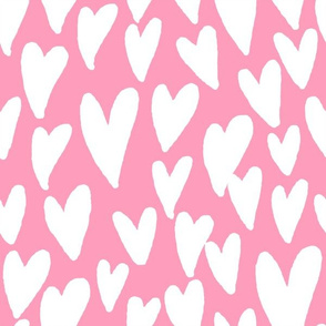 valentines hearts fabric valentines day love pink