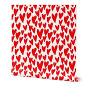 valentines hearts fabric valentines day love white red