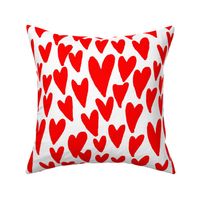 valentines hearts fabric valentines day love white red