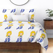 Pillow size plush mermaid-Blonde hair